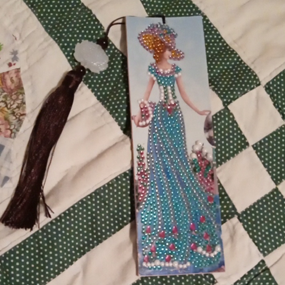 Elegant Beaded Bookmark with Tassel